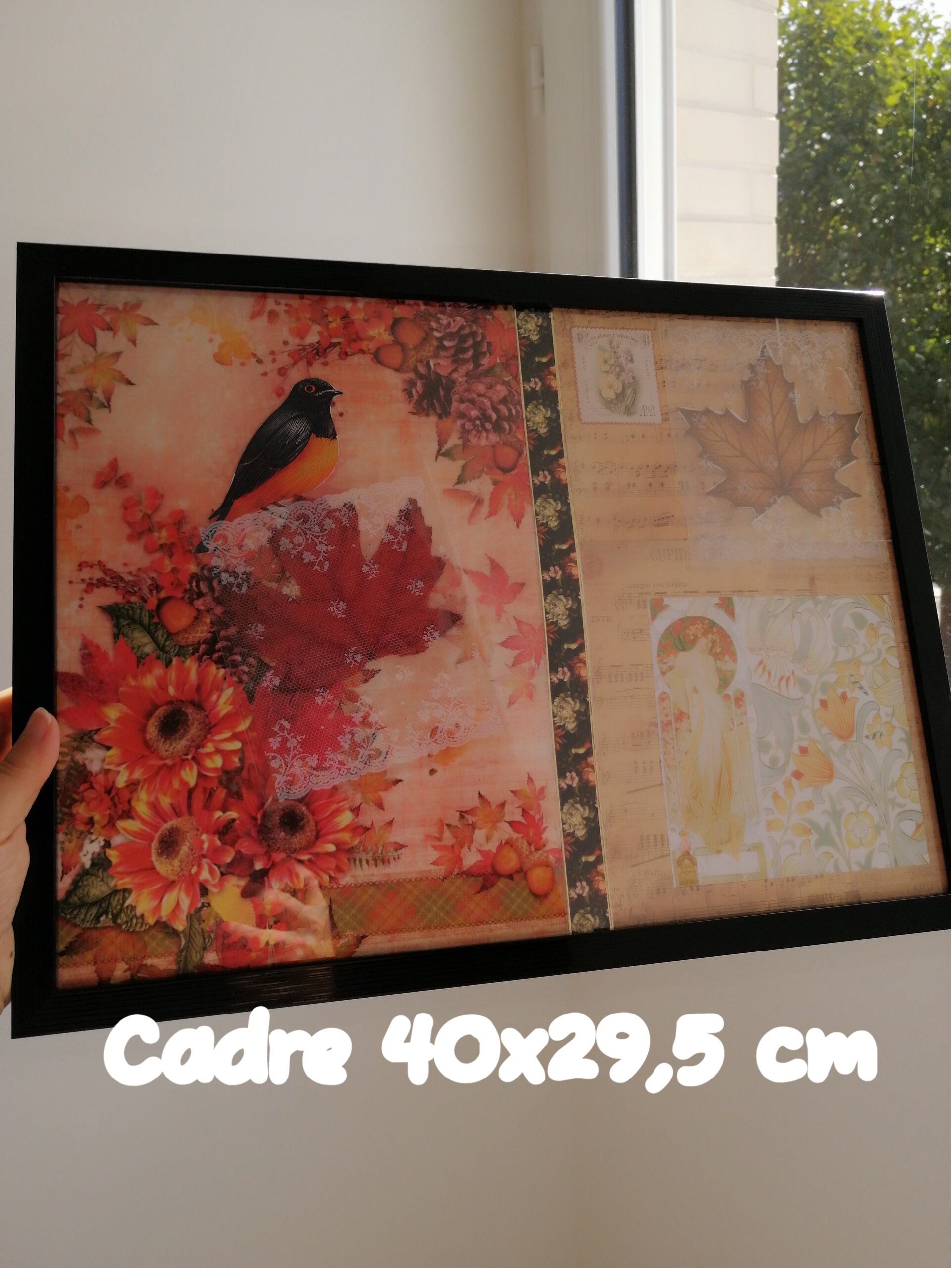 Béatrice Hen, Atelier créatif  LE HAVRE, cadre mixed media, tableau mixed media, cadre décoratif, tableau poétique,  décoration vintage, Art thérapie , mixed media