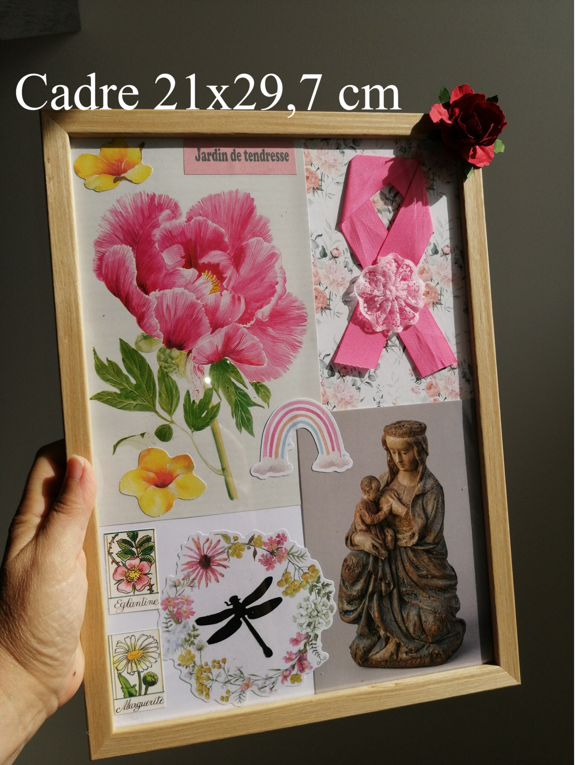 Béatrice Hen, Atelier créatif  LE HAVRE, cadre mixed media, tableau mixed media, cadre décoratif, tableau poétique,  décoration vintage, Art thérapie , mixed media