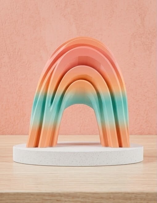 Décoration Arc Chromatique – Édition Contemporaine Création originale Impression 3D