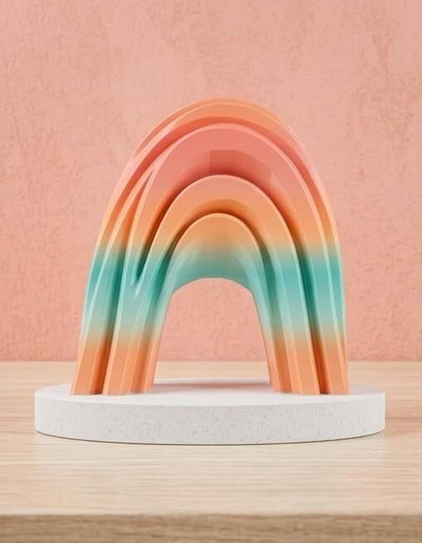 Décoration Arc Chromatique – Édition Contemporaine Création originale Impression 3D