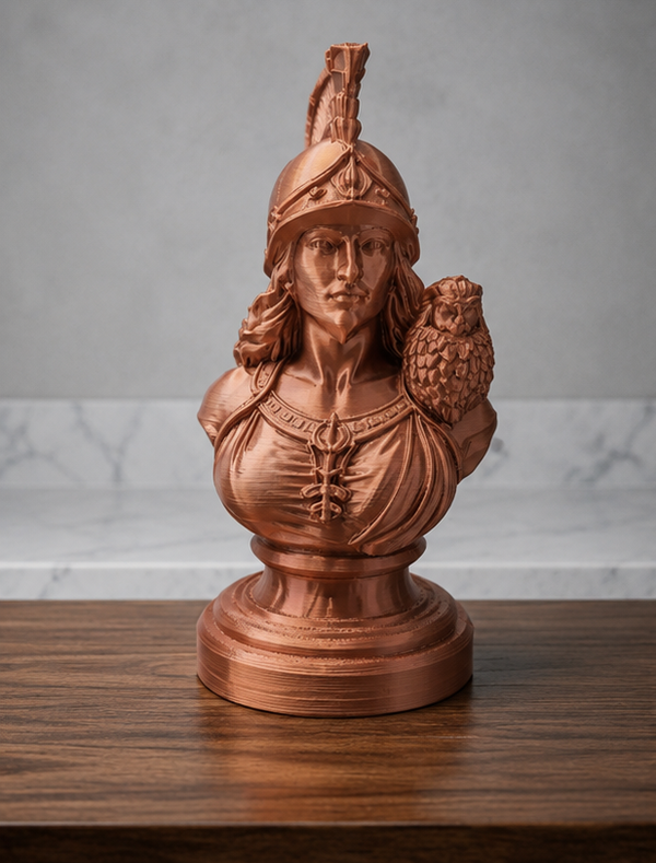 Athéna 15 cm – Statue Mythologie Grecque – Impression 3D – Déco Élégante