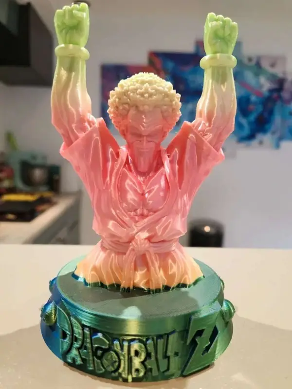 Buste Mr. Satan – Figurine Dragon Ball Z – Impression 3D – Déco Fan Art