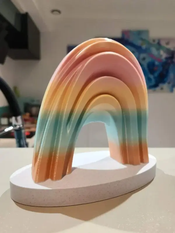 Décoration Arc Chromatique – Édition Contemporaine Création originale Impression 3D