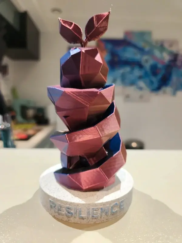 Totem de Résilience – Sculpture décorative en impression 3D