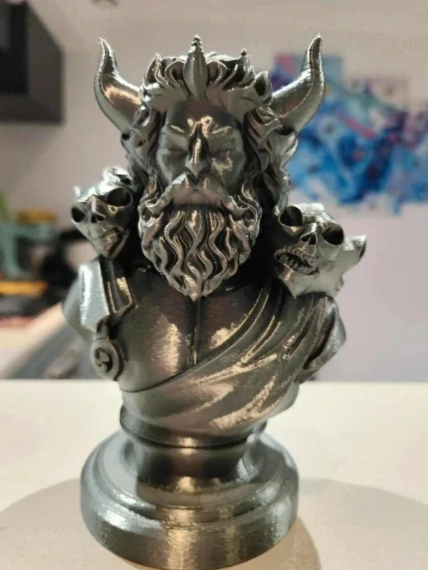 Buste d’Hadès Dark Green – Sculpture Mythologie Grecque Décorative 15cm