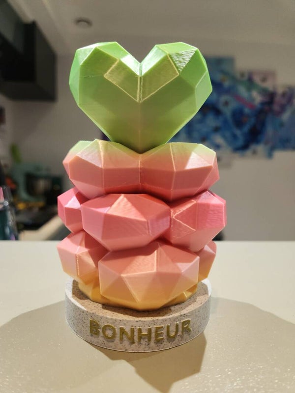 Totem Bonheur Totem de bureau Décoration originale 15cm
