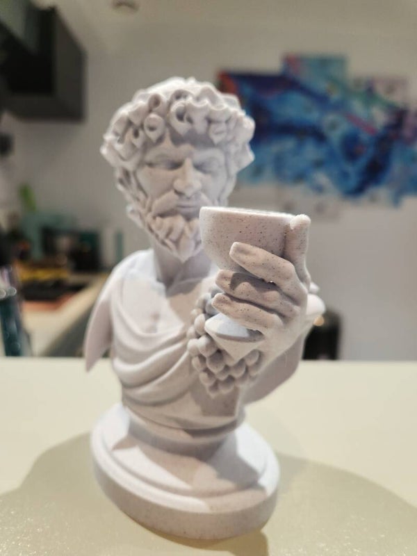 Buste de Dionysos en Effet Pierre – Statue Mythologie Grecque 15 cm