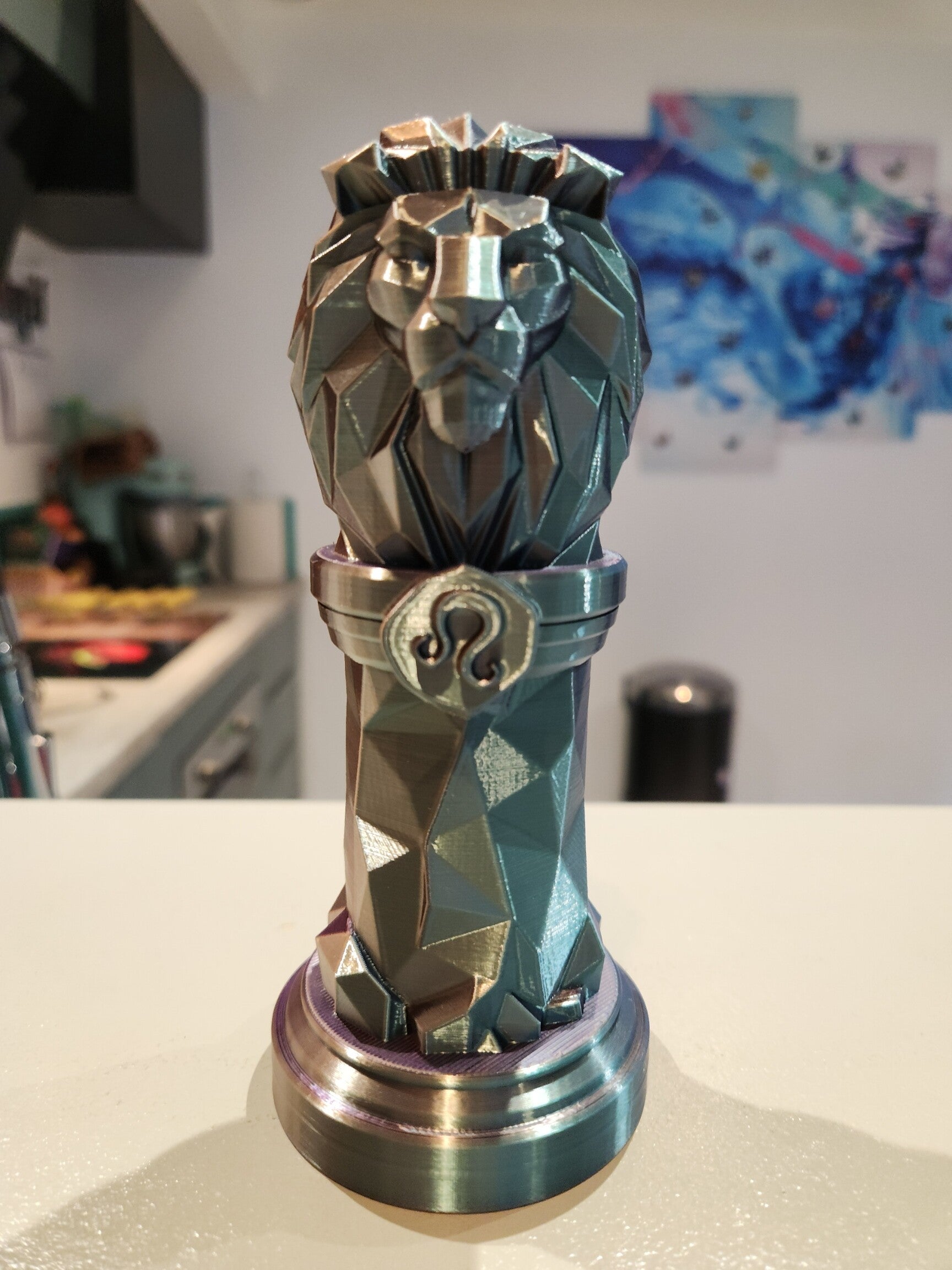 AstroTotem Lion – Sculpture Astrologique Décorative 16cm