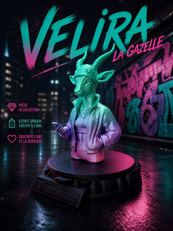 Vélira la Gazelle WildSentinels 20cm – Sculpture Solidaire African Wildlife Foundation