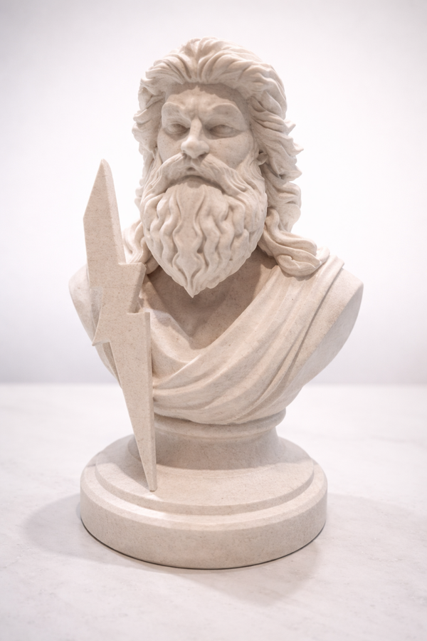 Buste de Zeus Dieu des Dieux de la Mythologie Grecque