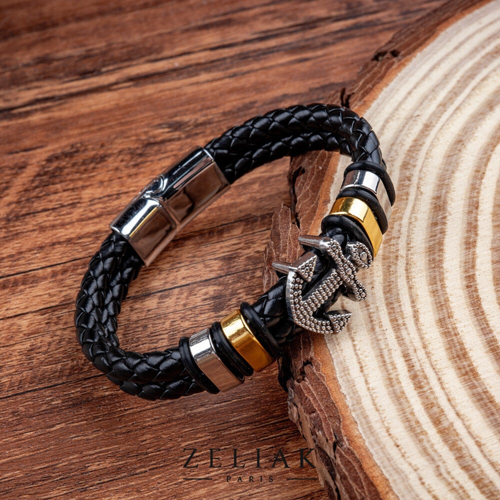 Bracelet Homme Ancre Tressé – ZELIAK PARIS