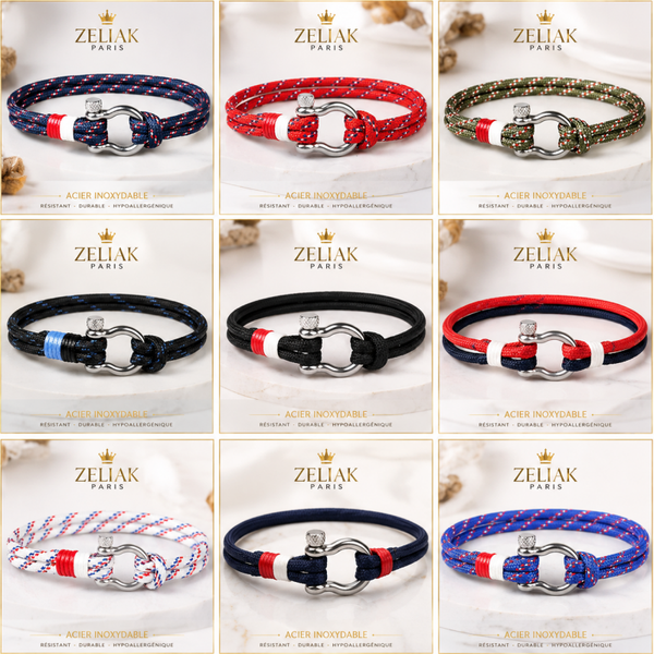 Bracelet Marin Bleu Blanc Rouge