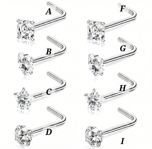 NOSE STUDS STERLING SILVER