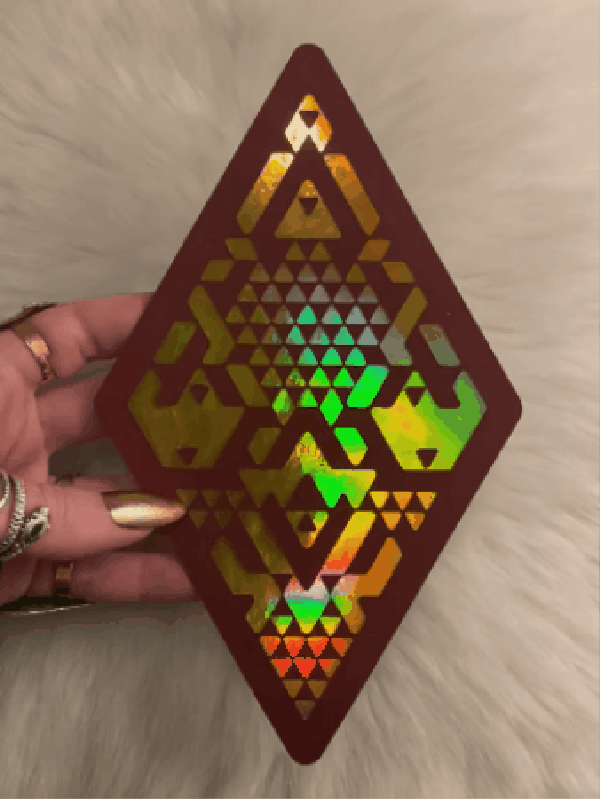 16 KEYS Holoprismatic Hand-Coded Original Sticker (Choose From 3 Designs & 2 Sizes)