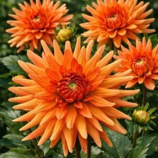 Dahlia en cours de production