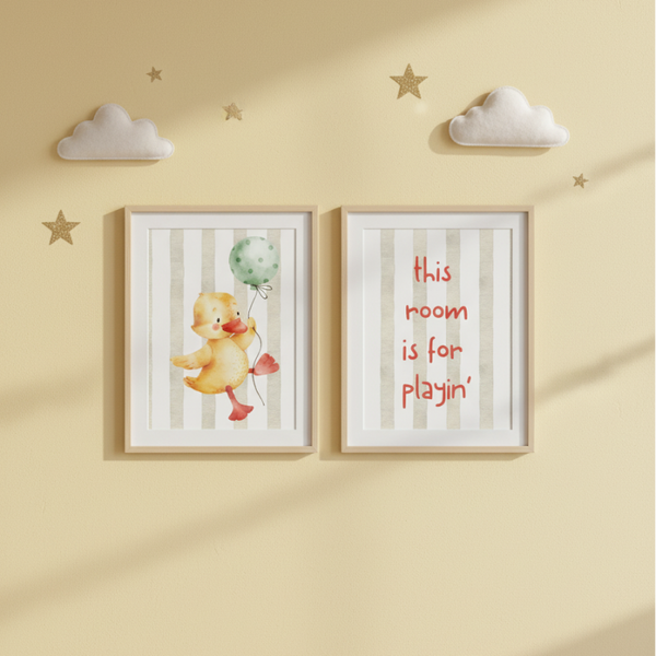 Duck & Playtime – 2-delige Kinderposter Set