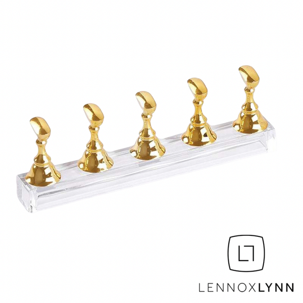 Stand diamant tiphouder balk goud