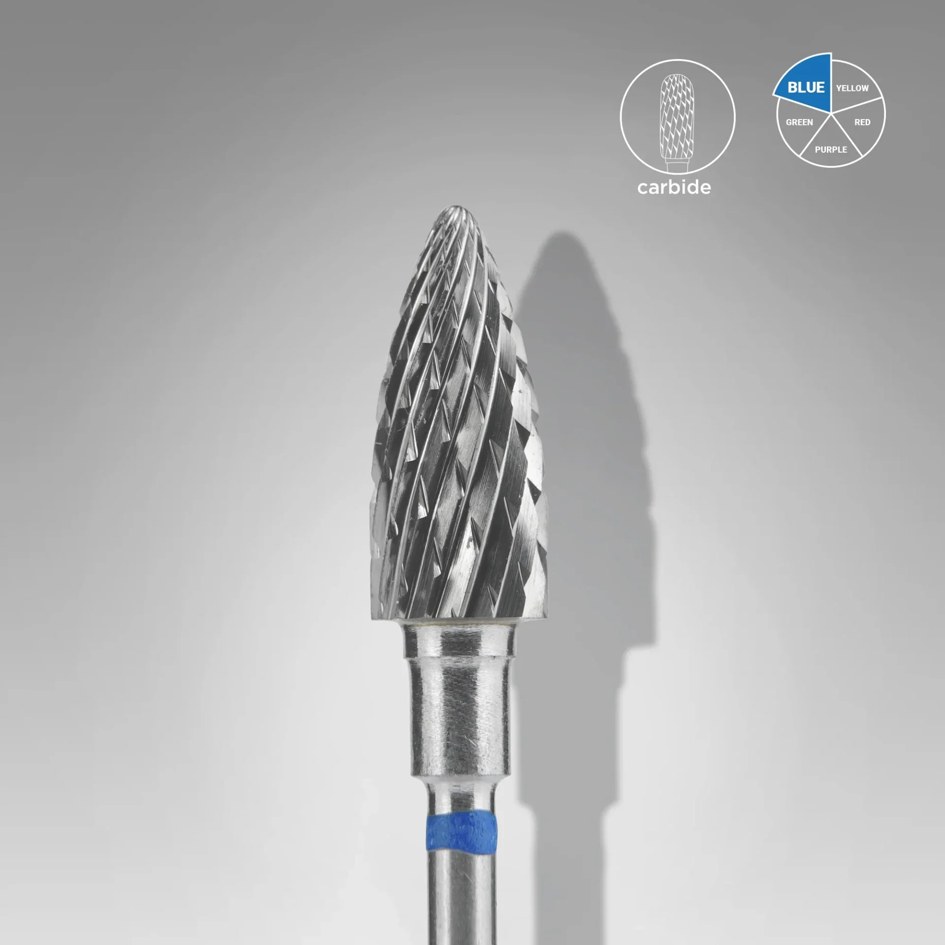 Staleks carbide bit pine cone blauw 6 mm