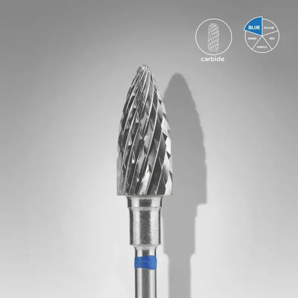 Staleks carbide bit pine cone blauw 6 mm