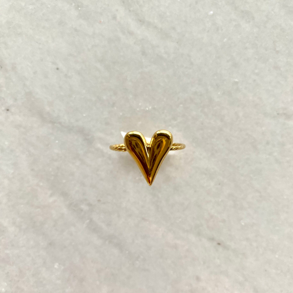 Lucky Heart ring gold