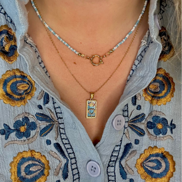 Blue libbie necklace