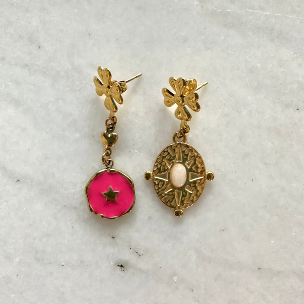 Pink Bibo earrings