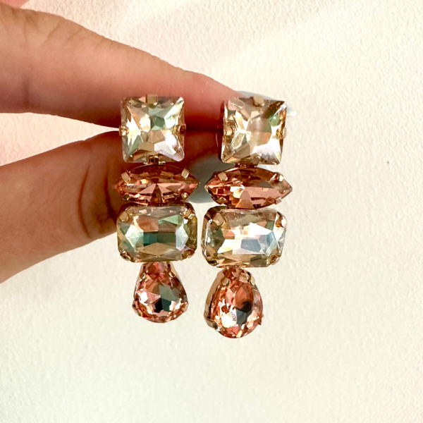 Shiny stone earrings