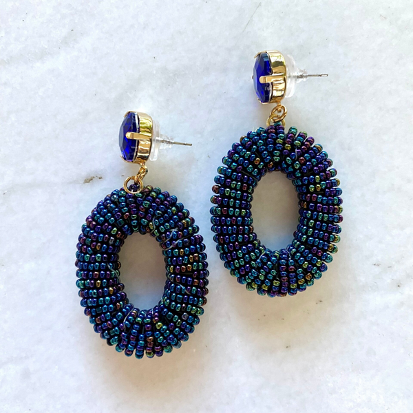 Chique Blue oorbellen