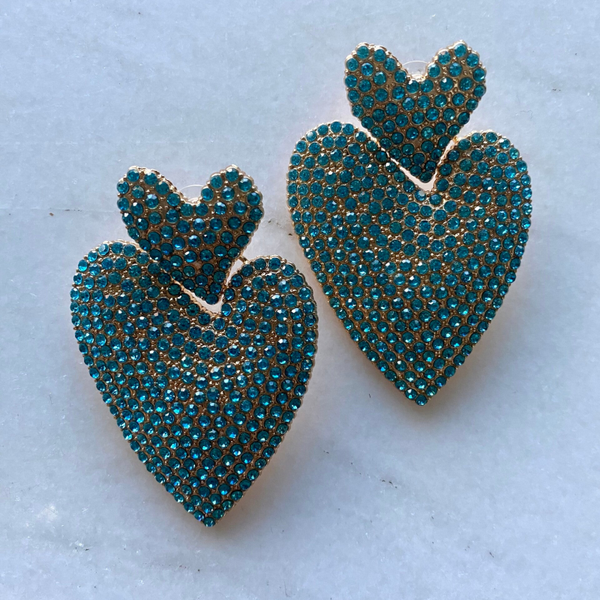 Blue Hearts earrings