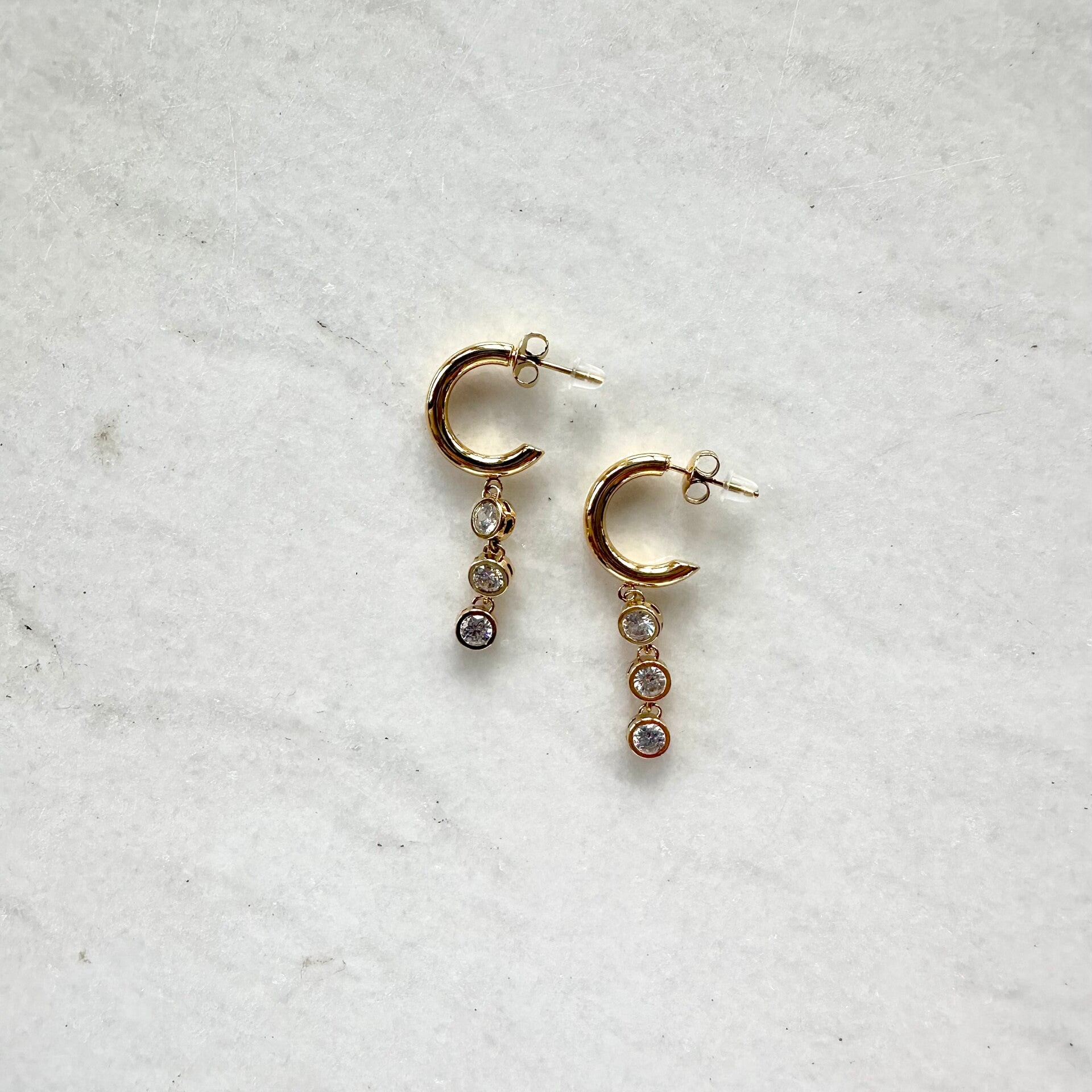 Triple shine earrings