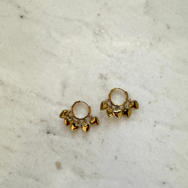 Gold Heart earrings