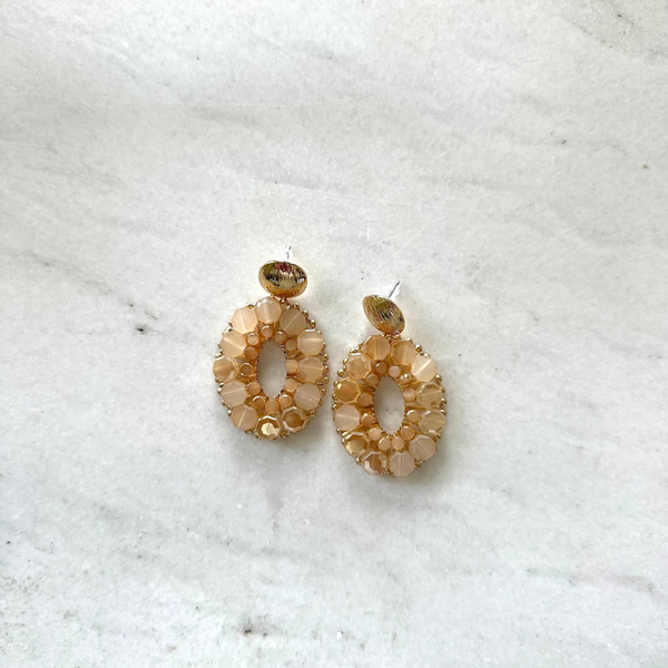 Beige baby earrings