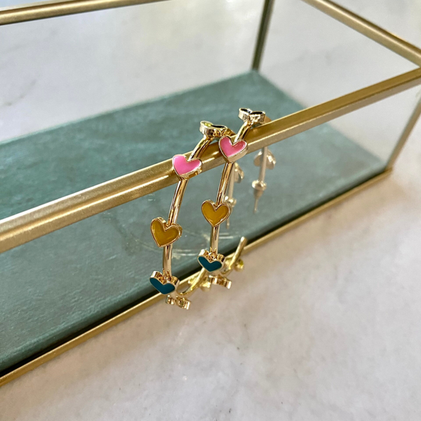Lovely Hearts oorbellen