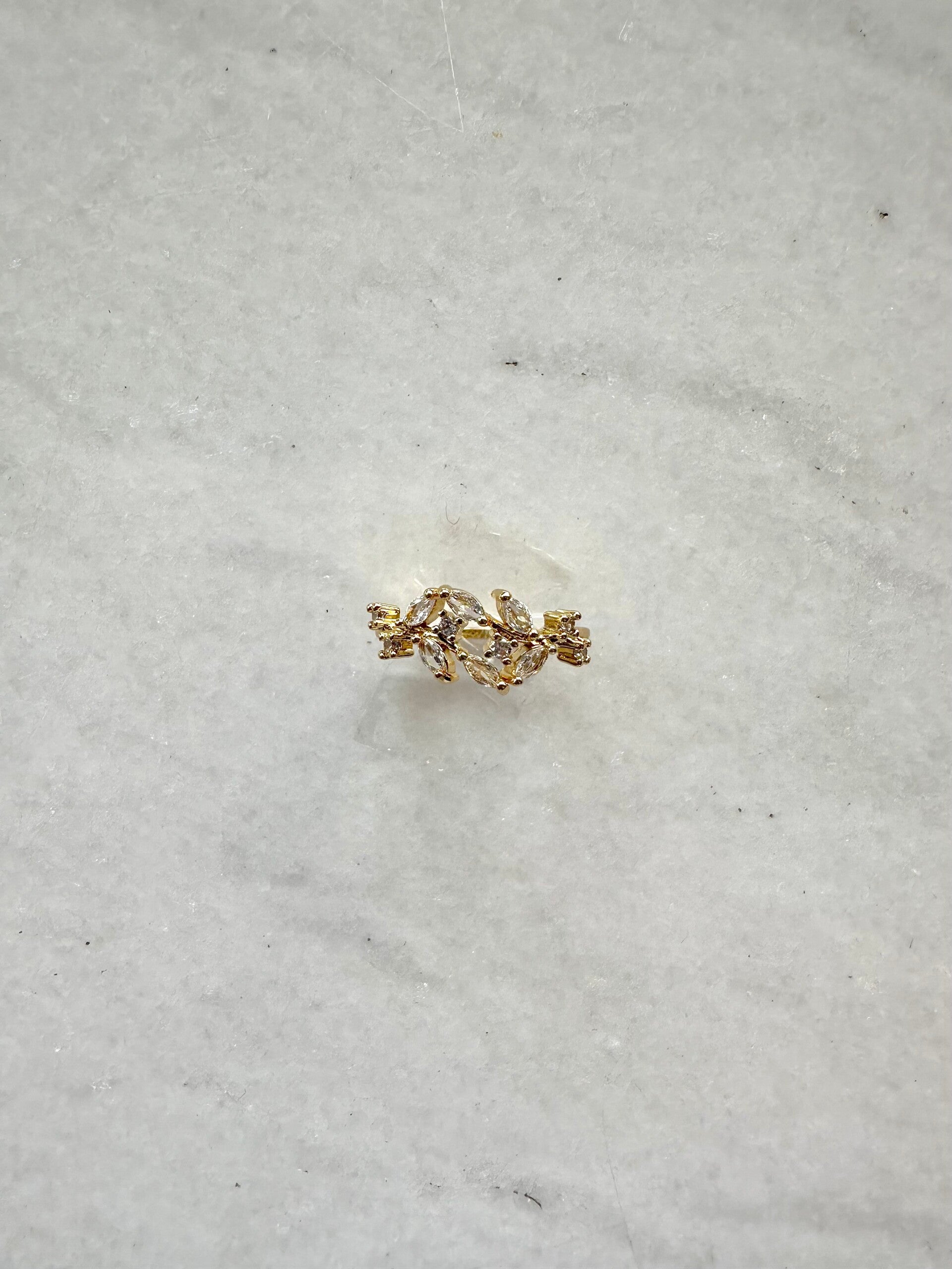 Flowery shine ring