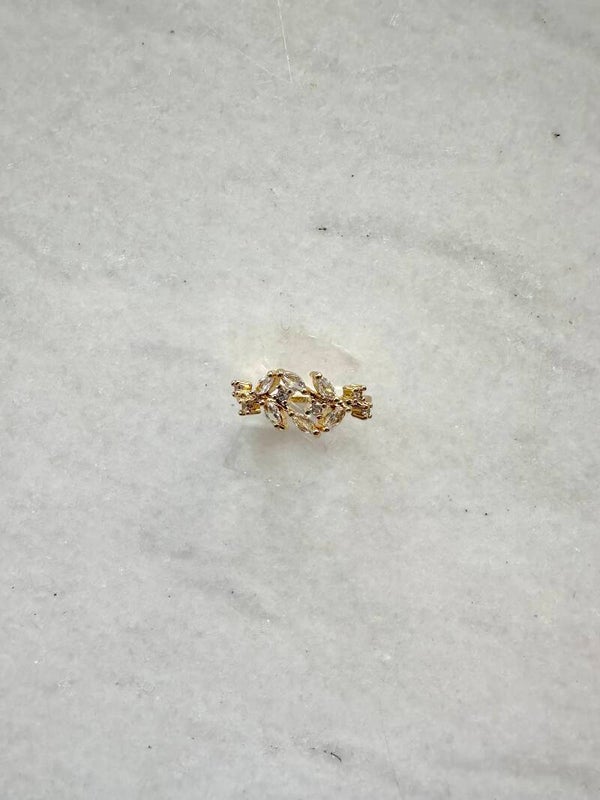Flowery shine ring