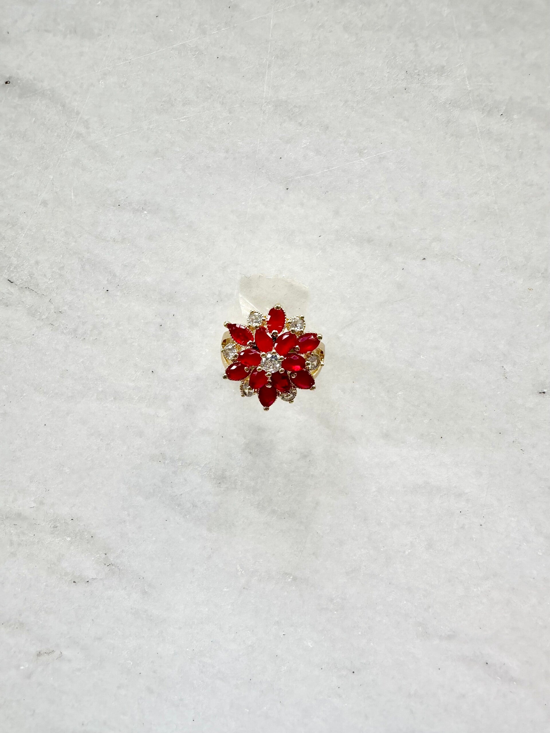 Red pearl ring