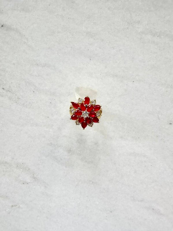 Red pearl ring