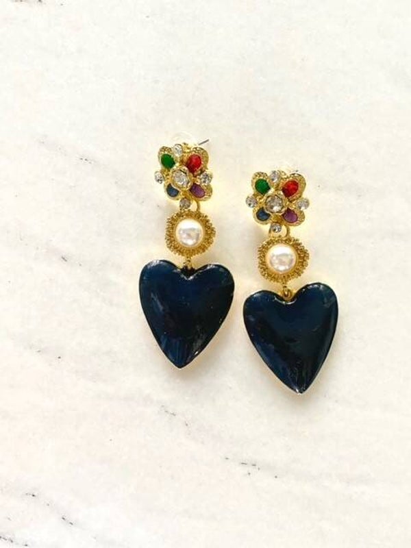 Multicolour Hearts oorbellen