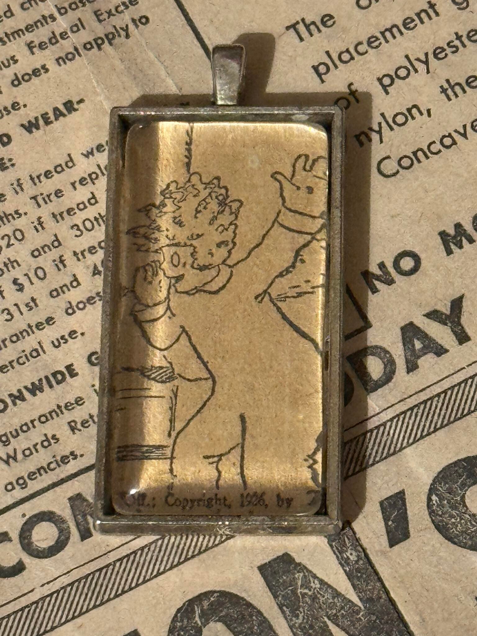 1920s Newspaper Pendant