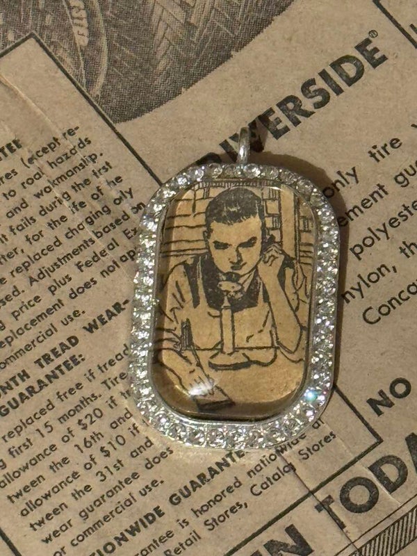 1920s Newspaper Pendant