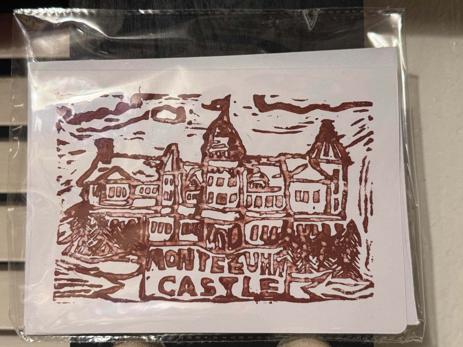 Handprinted Linocut Greeting Card