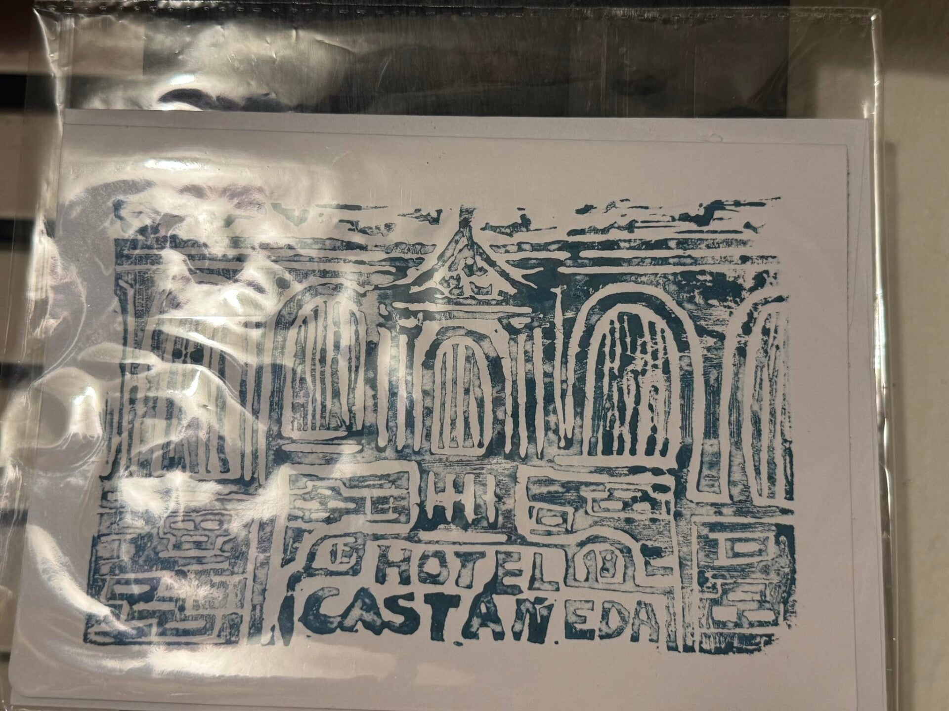 Handprinted Linocut Greeting Card