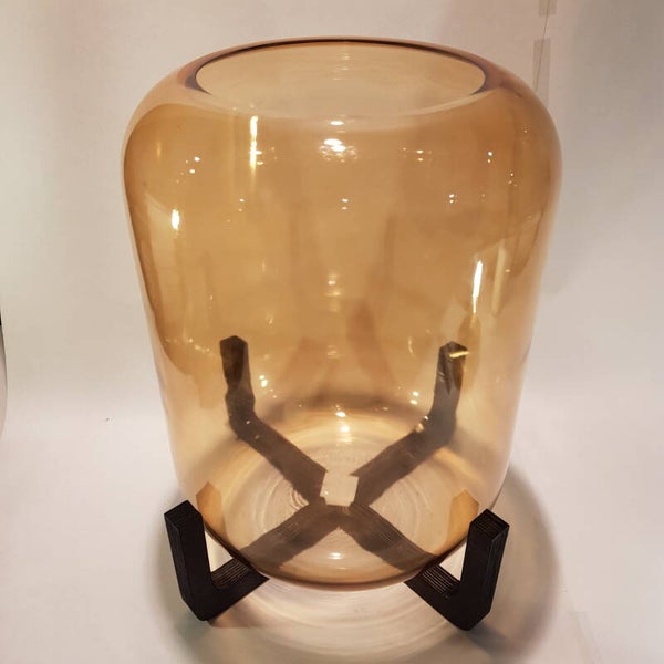 Glazen pot op sokkel - doorzichtig Large