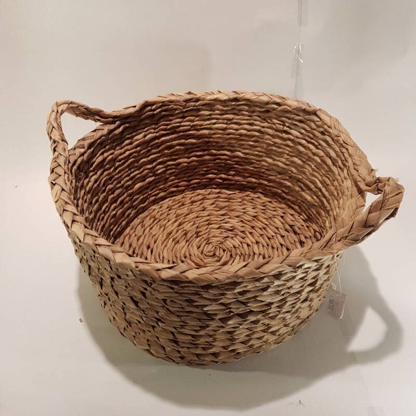 Rotan mand plat Large