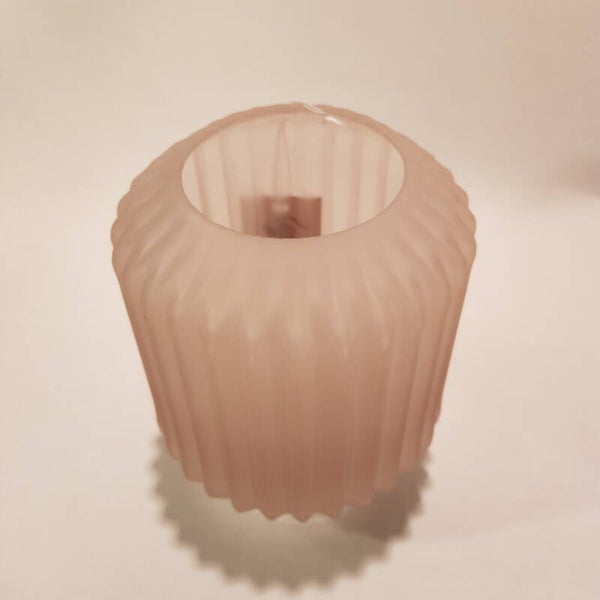 Lampje geribbeld (sfeerlicht) licht beige/roze  small