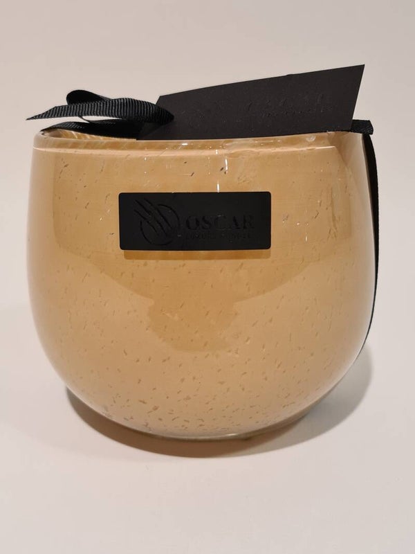 Oscar Candles - Glazen kaars perzikroze M