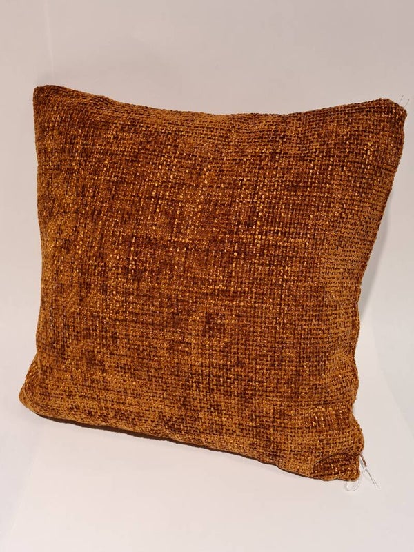 Kussen roest/oranjebruin 45 x 45 cm