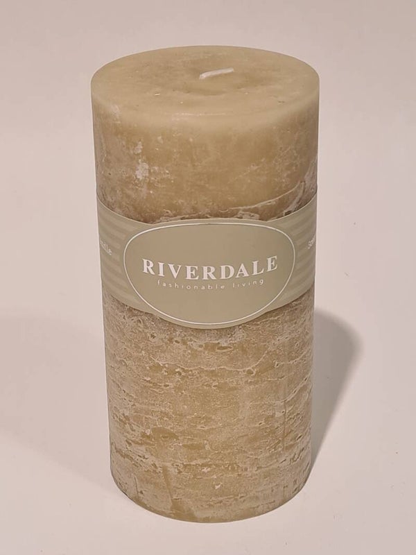 Kaars Riverdale licht groen  7.5 x 7.5 cm