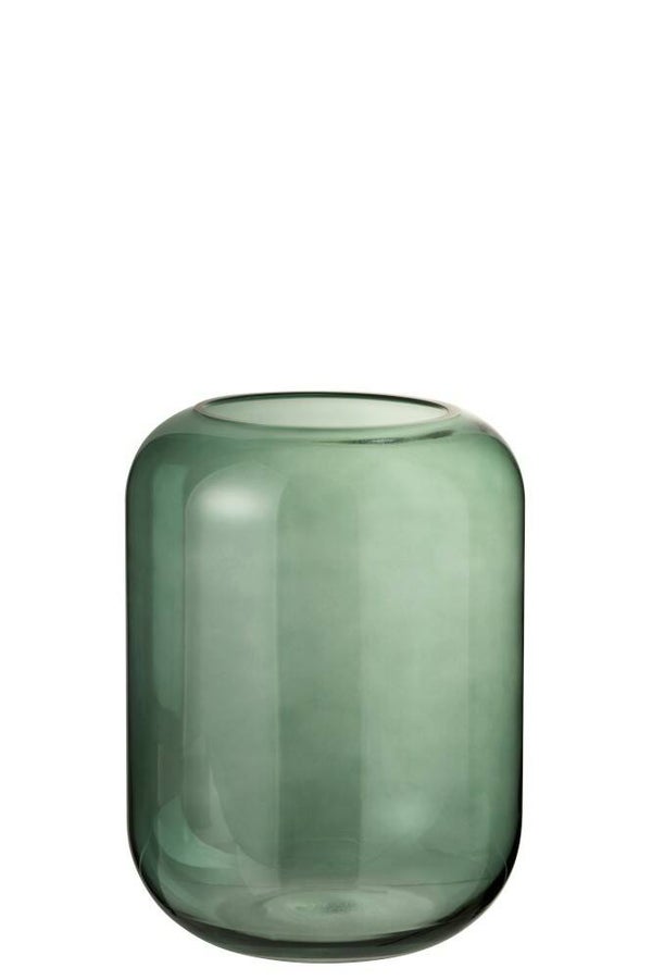 Vaas Rond Hoog Groen Glas Medium