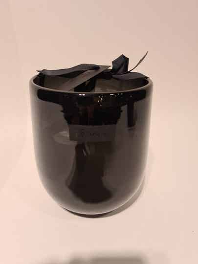 Oscar Candles Smokeyblack L - Mondgeblazen glas  Houten wiek